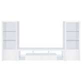 Jude 3-piece 71-inch TV Entertainment Center White High Gloss